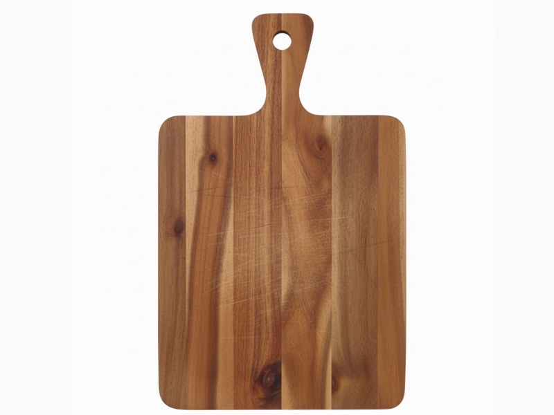 Refined Acacia Wood Charcuterie Board with Handle